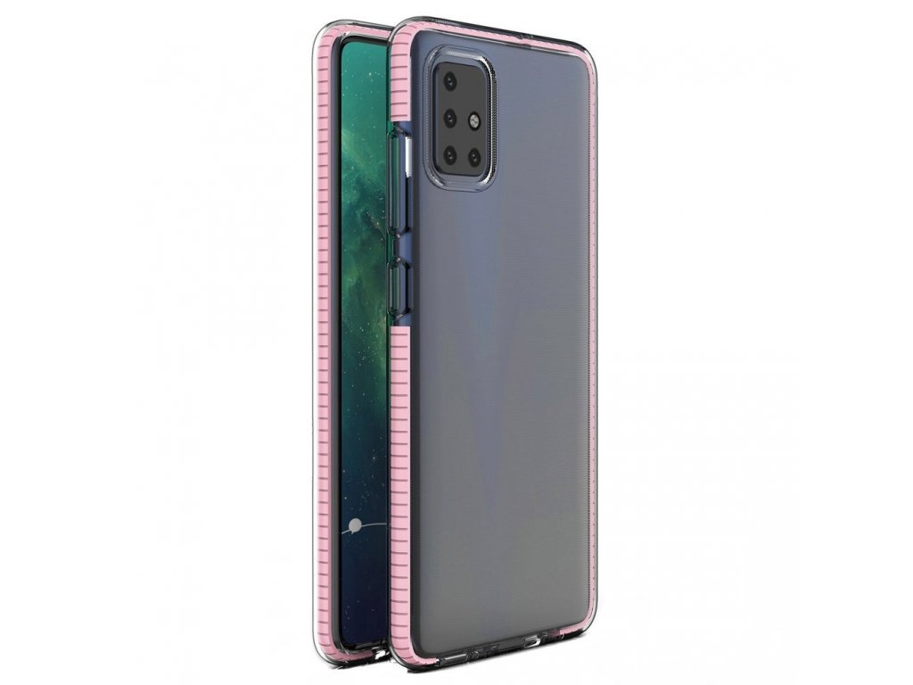 Spring Case gelové pouzdro s barevným rámem Xiaomi Redmi 10X 4G / Xiaomi Redmi Note 9 světle růžové