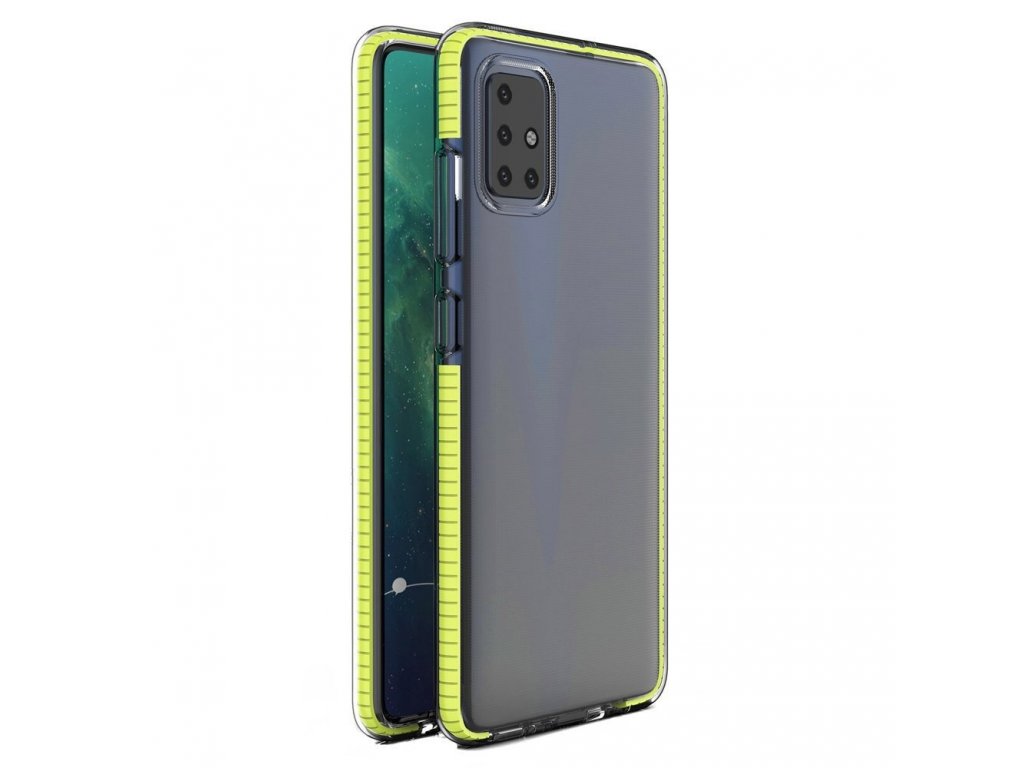 Spring Case gelové pouzdro s barevným rámem Xiaomi Redmi 10X 4G / Xiaomi Redmi Note 9 žluté