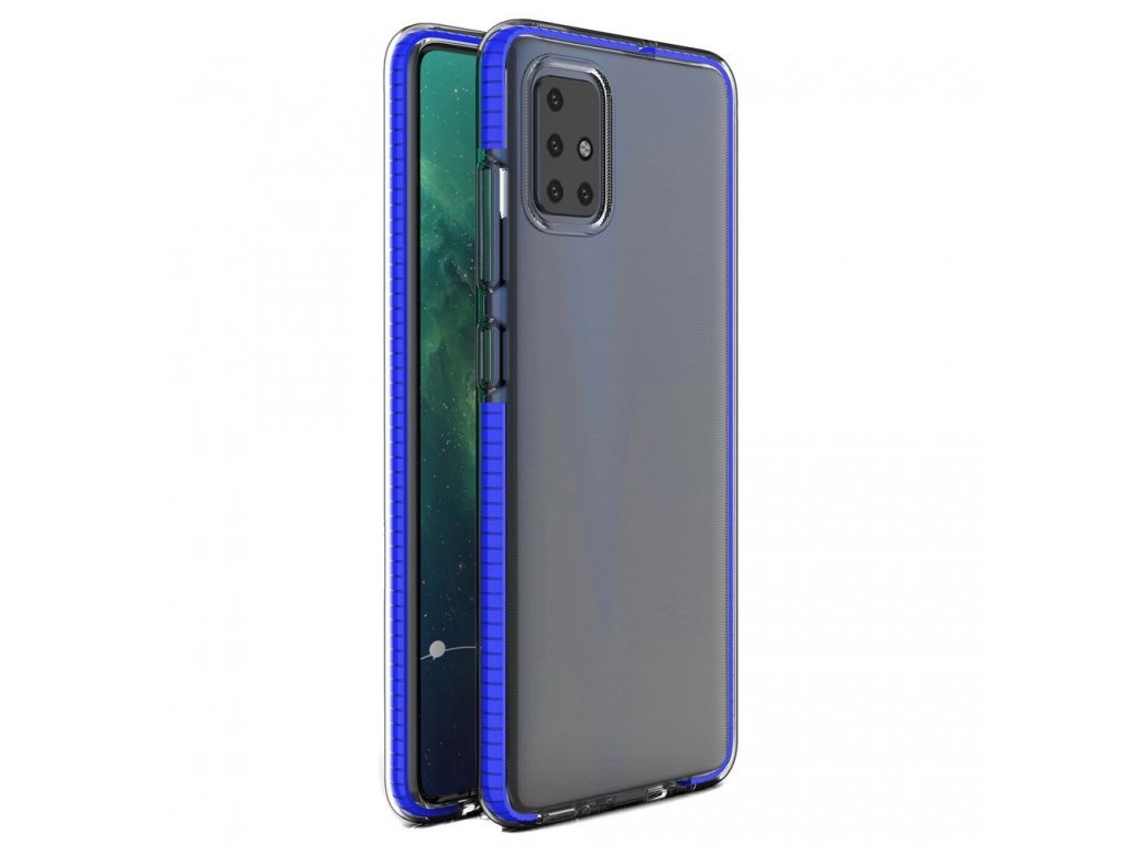 Spring Case gelové pouzdro s barevným rámem Xiaomi Redmi Note 9 Pro / Redmi Note 9S modré