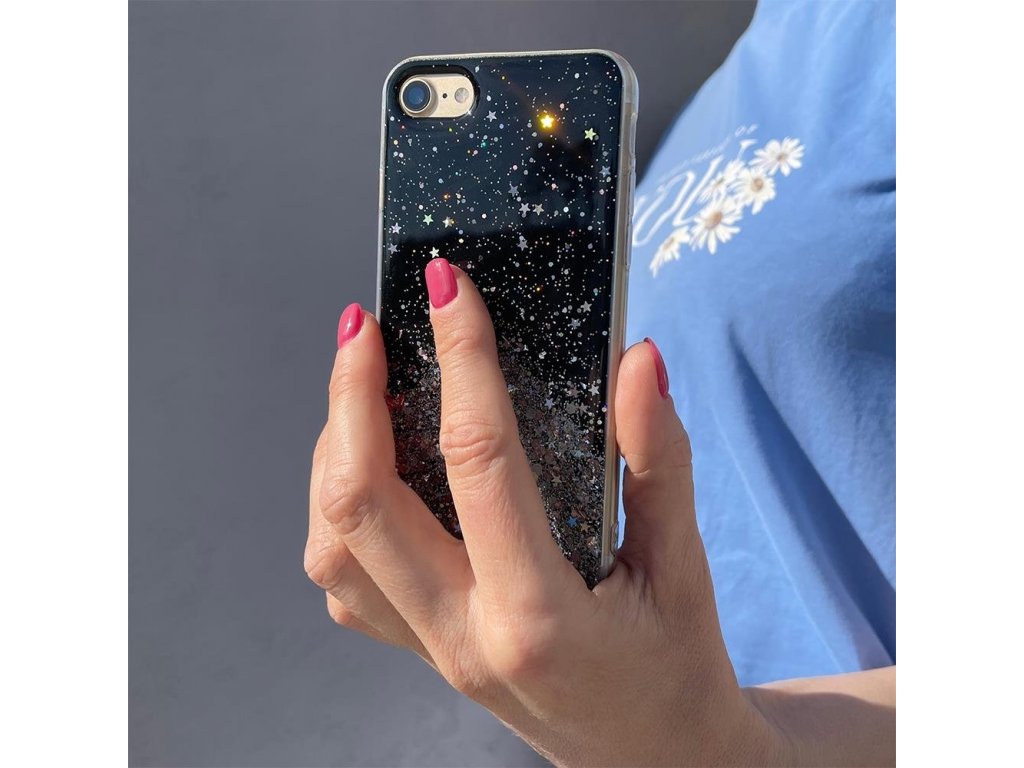 Star Glitter Kryt pro Samsung Galaxy A32 4G černý