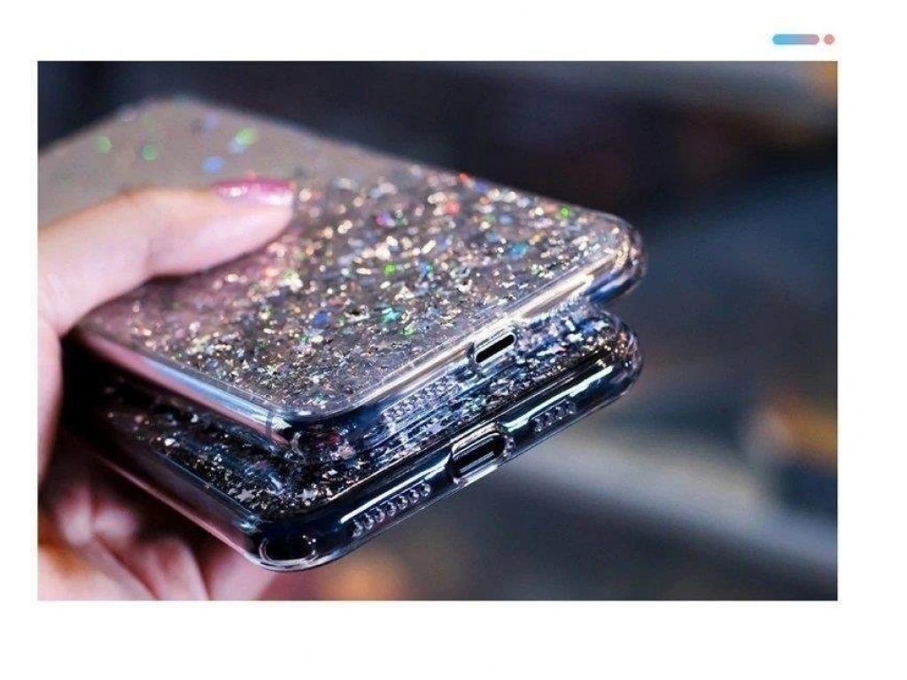 Star Glitter lesklé pouzdro s brokátem iPhone 12 mini černé