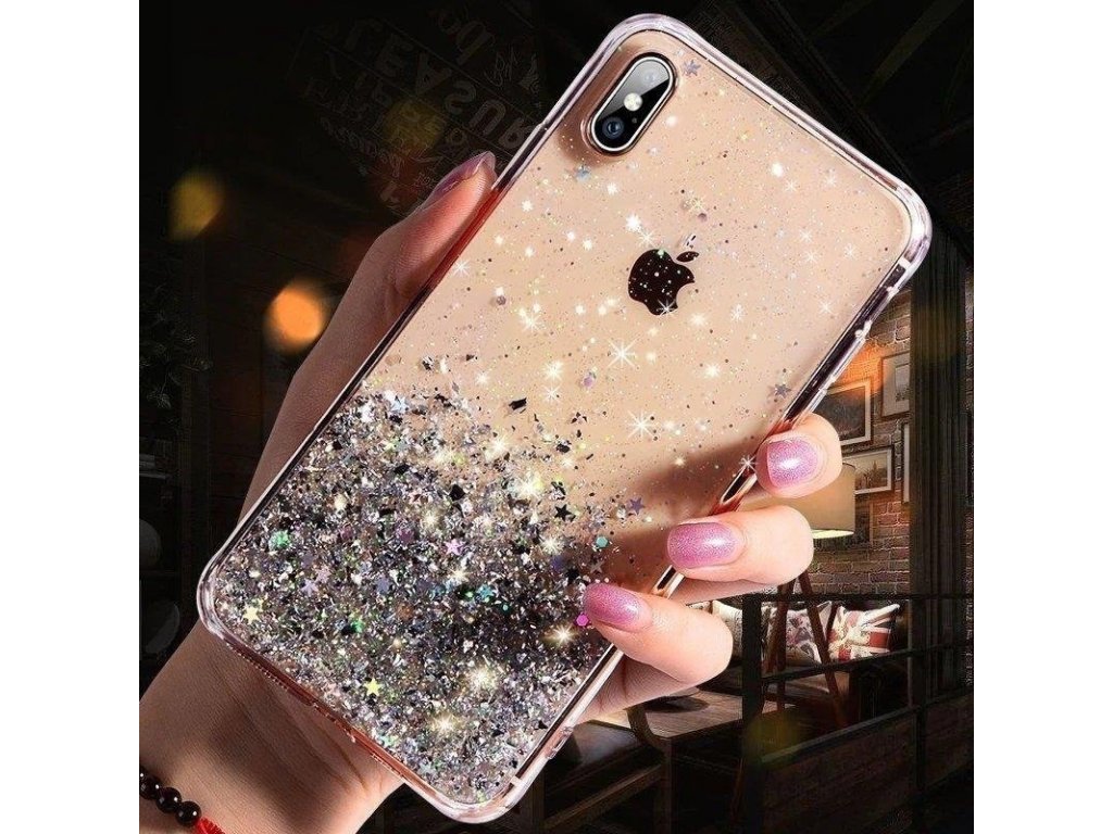 Star Glitter lesklé pouzdro s brokátem iPhone 12 mini zelené