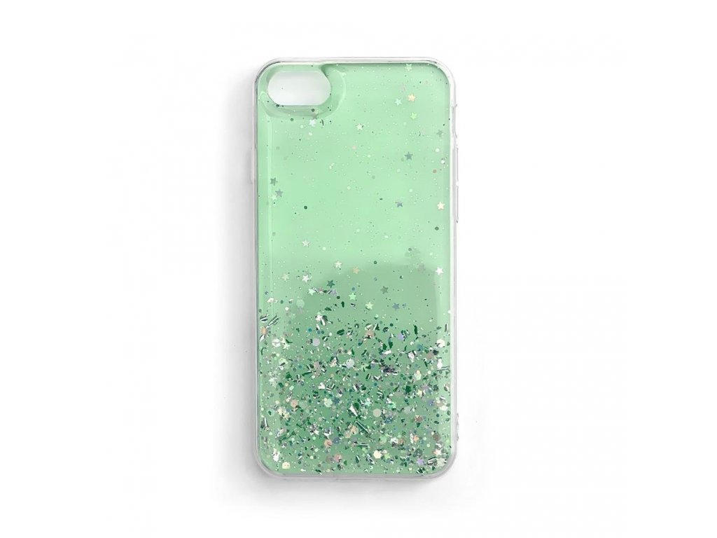 Star Glitter obal na mobil Xiaomi Poco M3 / Xiaomi Redmi 9T zelený