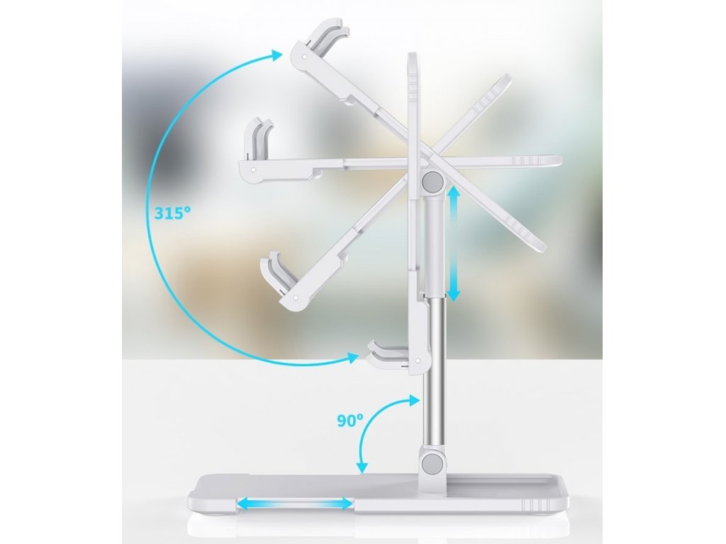 Stolní teleskopický skládaný podstavec na telefon tablet černý (RL-CH15 black)