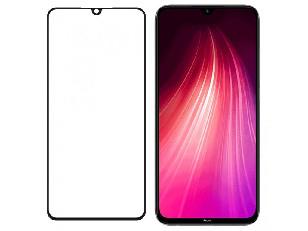 Super odolné tvrzené sklo Full Glue na celý displej s rámem Case Friendly Xiaomi Redmi 9C průsvitné