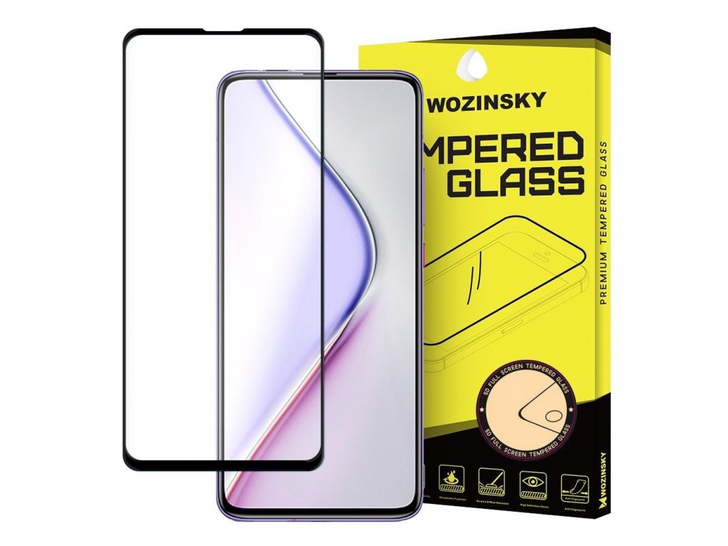 Super odolné tvrzené sklo Full Glue na celý displej s rámem Case Friendly Xiaomi Redmi K30 Pro / Poco F2 Pro černé