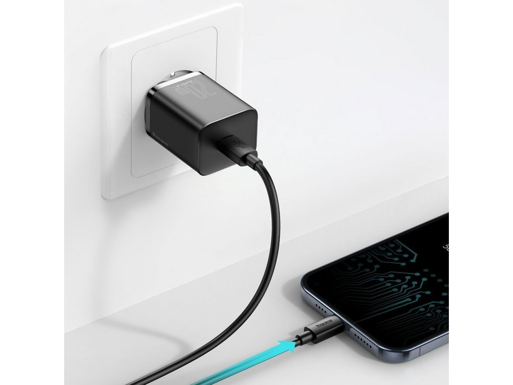 Super Si 1C USB Type C 20W Power Delivery síťová rychlonabíječka černá (CCSUP-B01)