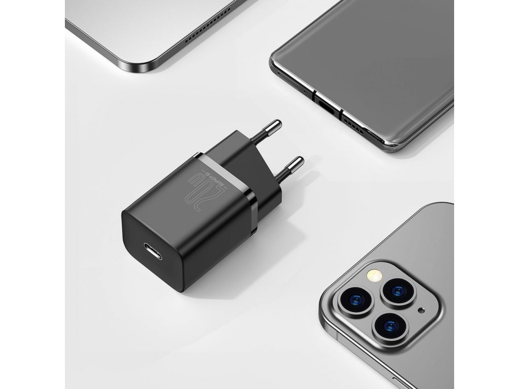 Super Si 1C USB Type C 20W Power Delivery síťová rychlonabíječka černá (CCSUP-B01)