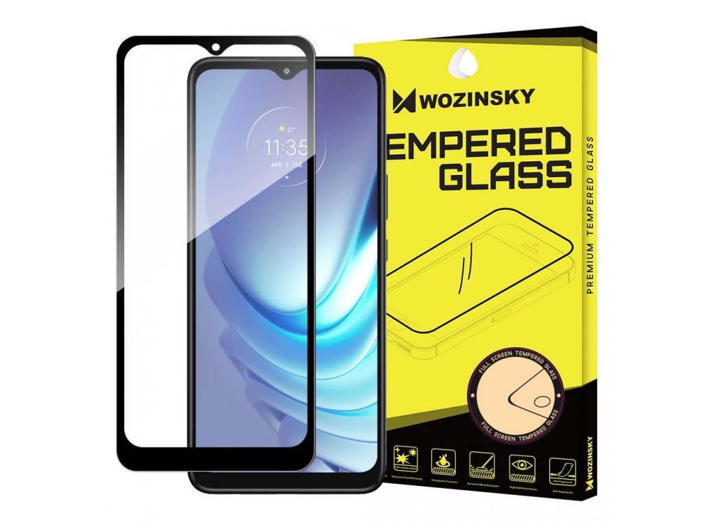 Super silné Full Glue tvrzené sklo přes celou obrazovku s rámečkem Case Friendly pro Motorola Moto G50 černé