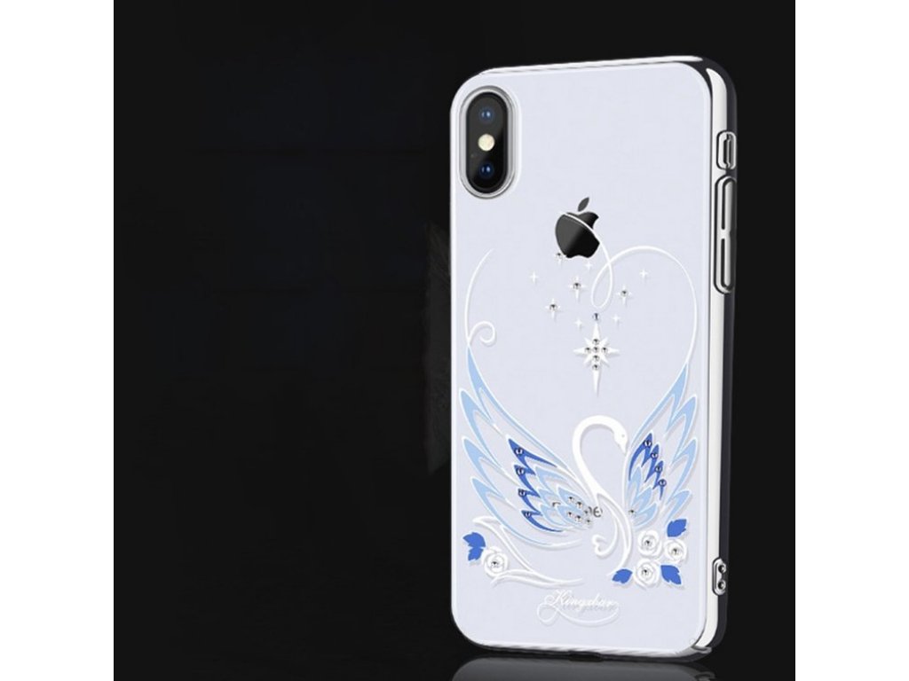 Swan Series pouzdro zdobené originálními krystaly Swarovski iPhone XS Max červené