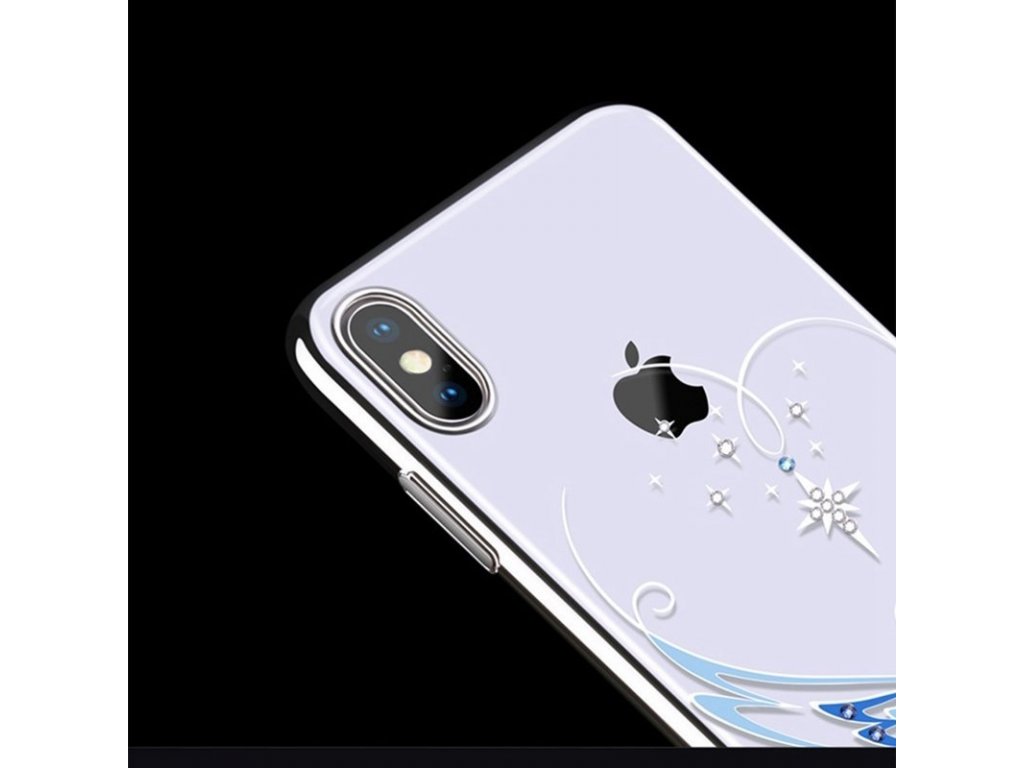 Swan Series pouzdro zdobené originálními krystaly Swarovski iPhone XS Max červené