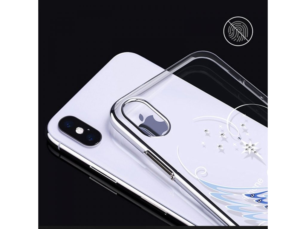 Swan Series pouzdro zdobené originálními krystaly Swarovski iPhone XS Max červené