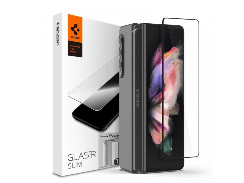 Ochranné sklo SPIGEN GLASS FC HINGE FILM pro GALAXY Z FOLD 3 - černé