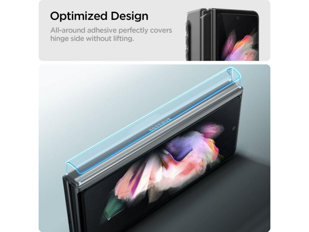 Ochranné sklo SPIGEN GLASS FC HINGE FILM pro GALAXY Z FOLD 3 - černé