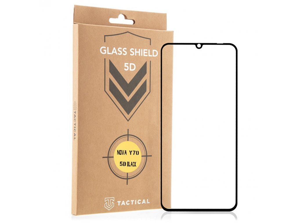 Tvrzené Sklo Tactical Glass Shield 5D pro Huawei Nova Y70 - černé