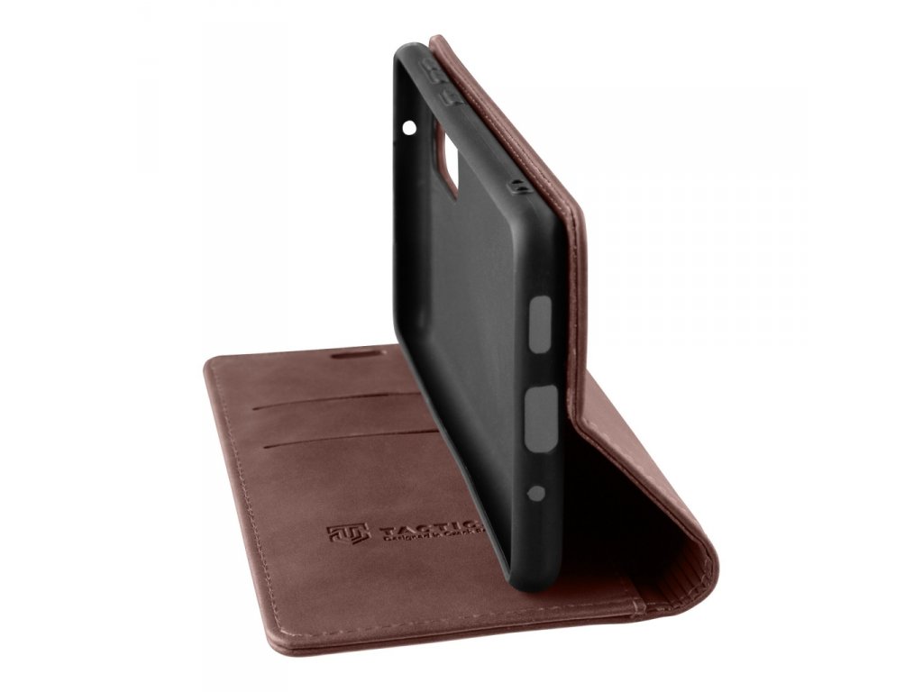 Tactical Xproof PU Kožené Book Pouzdro pro Xiaomi Redmi 9T Mud Brown