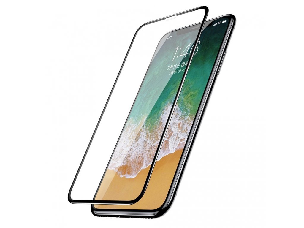 Tempered Glass Film tvrzené sklo 0,3 mm iPhone X / XS černé