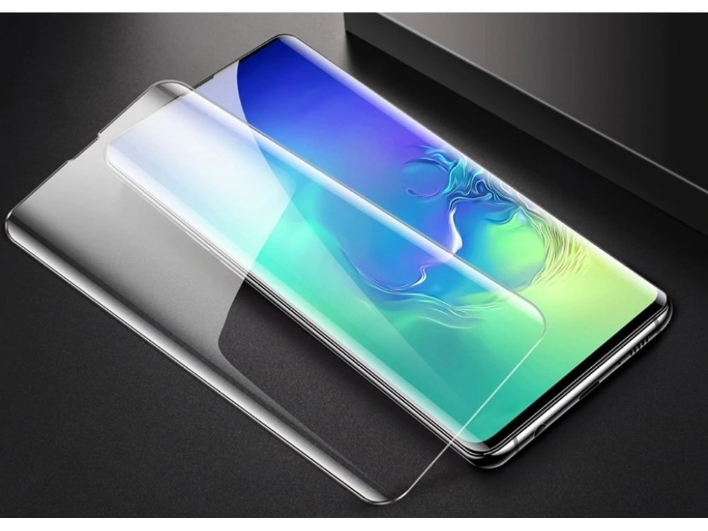 Tempered Glass UV tvrzené sklo UV 9H Samsung Galaxy Note 10 (in-display fingerprint sensor friendly) - sklo bez lepidla a LED lampy