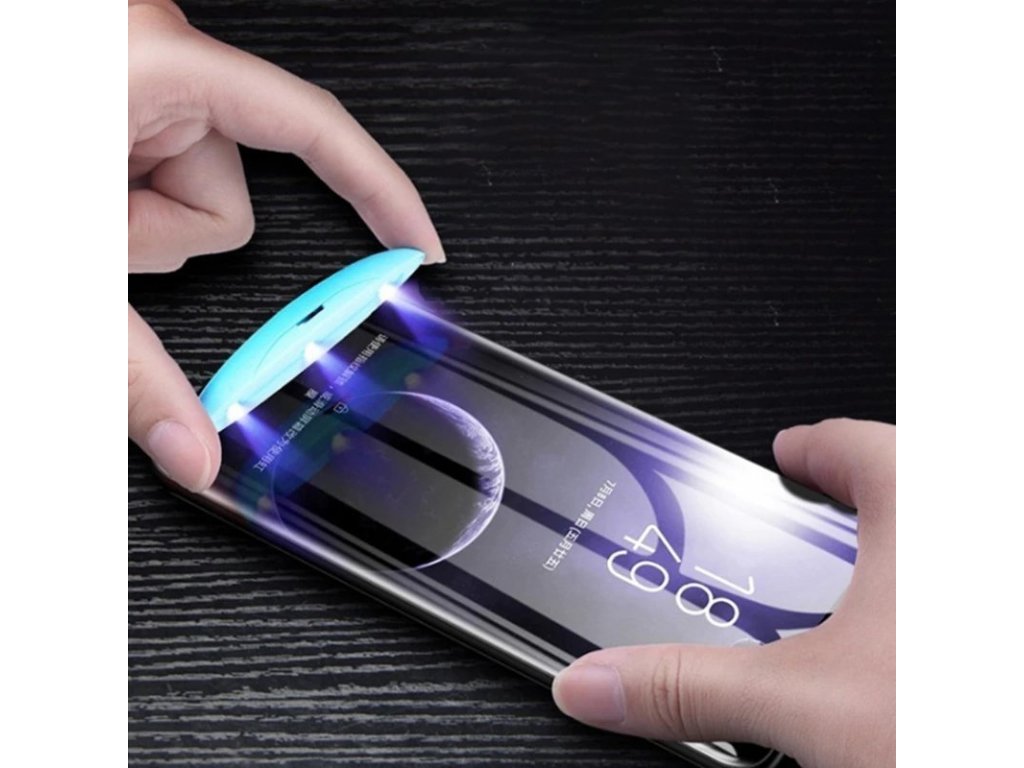 Tempered Glass UV tvrzené sklo UV 9H Samsung Galaxy S10 Plus (in-display fingerprint sensor friendly) - sklo bez lepidla a LED lampy