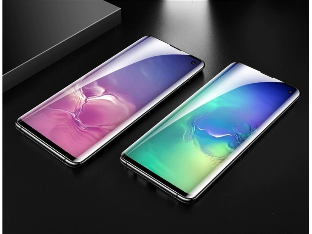 Tempered Glass UV tvrzené sklo UV 9H Samsung Galaxy S10 Plus (in-display fingerprint sensor friendly) - sklo bez lepidla a LED lampy