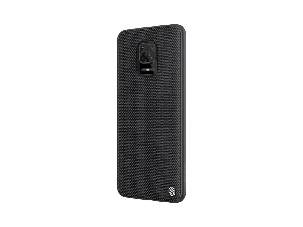 Textured Case odolné vyztužené pouzdro s gelovým rámem a nylonovými zády Xiaomi Redmi Note 9 Pro / Redmi Note 9S černé