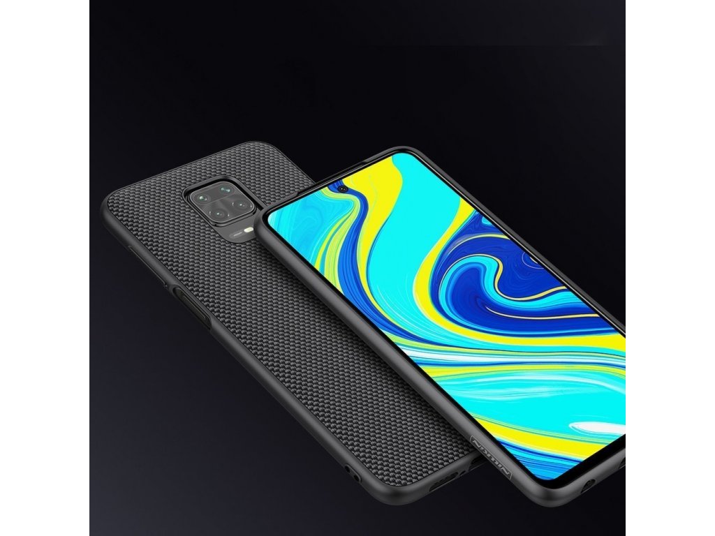 Textured Case odolné vyztužené pouzdro s gelovým rámem a nylonovými zády Xiaomi Redmi Note 9 Pro / Redmi Note 9S černé