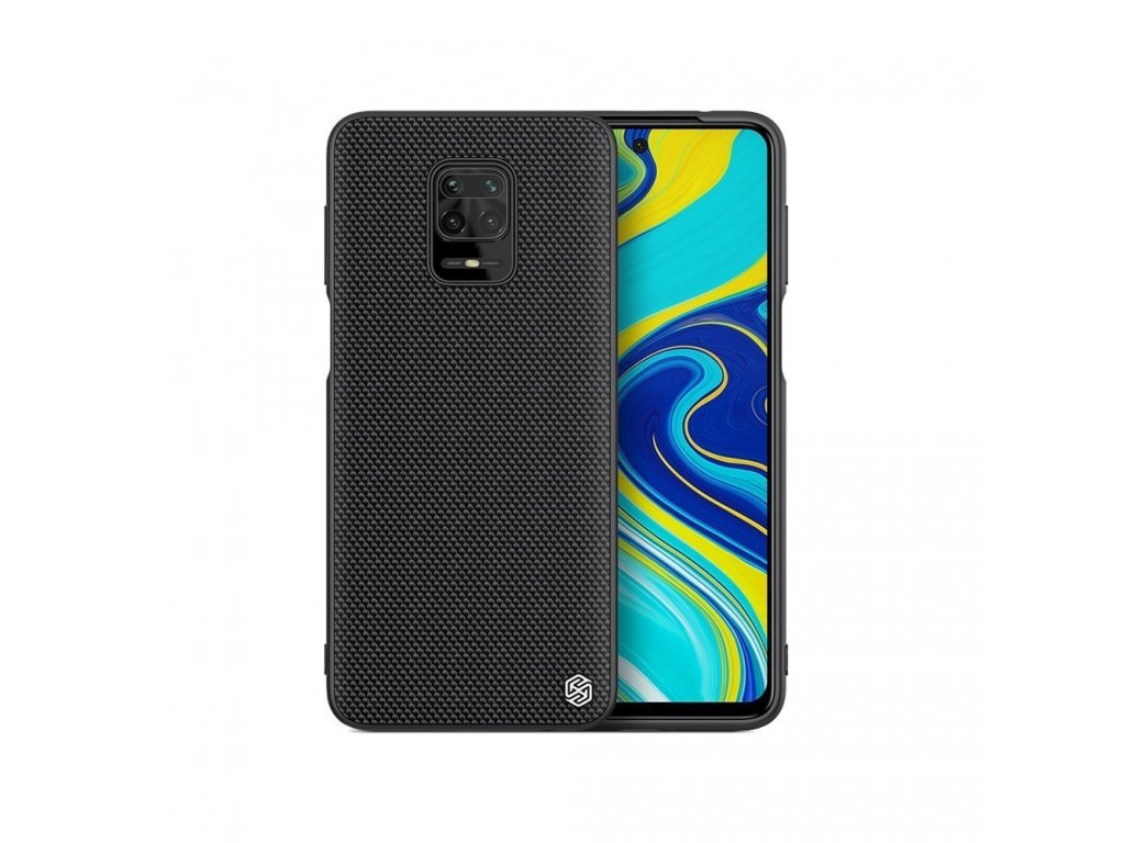 Textured Case odolné vyztužené pouzdro s gelovým rámem a nylonovými zády Xiaomi Redmi Note 9 Pro / Redmi Note 9S černé