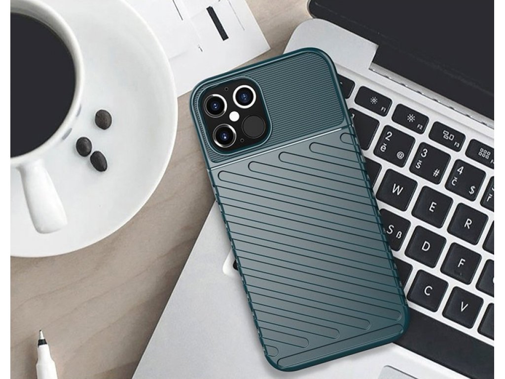 Thunder Case elastické pancéřové pouzdro iPhone 12 Pro / iPhone 12 černé