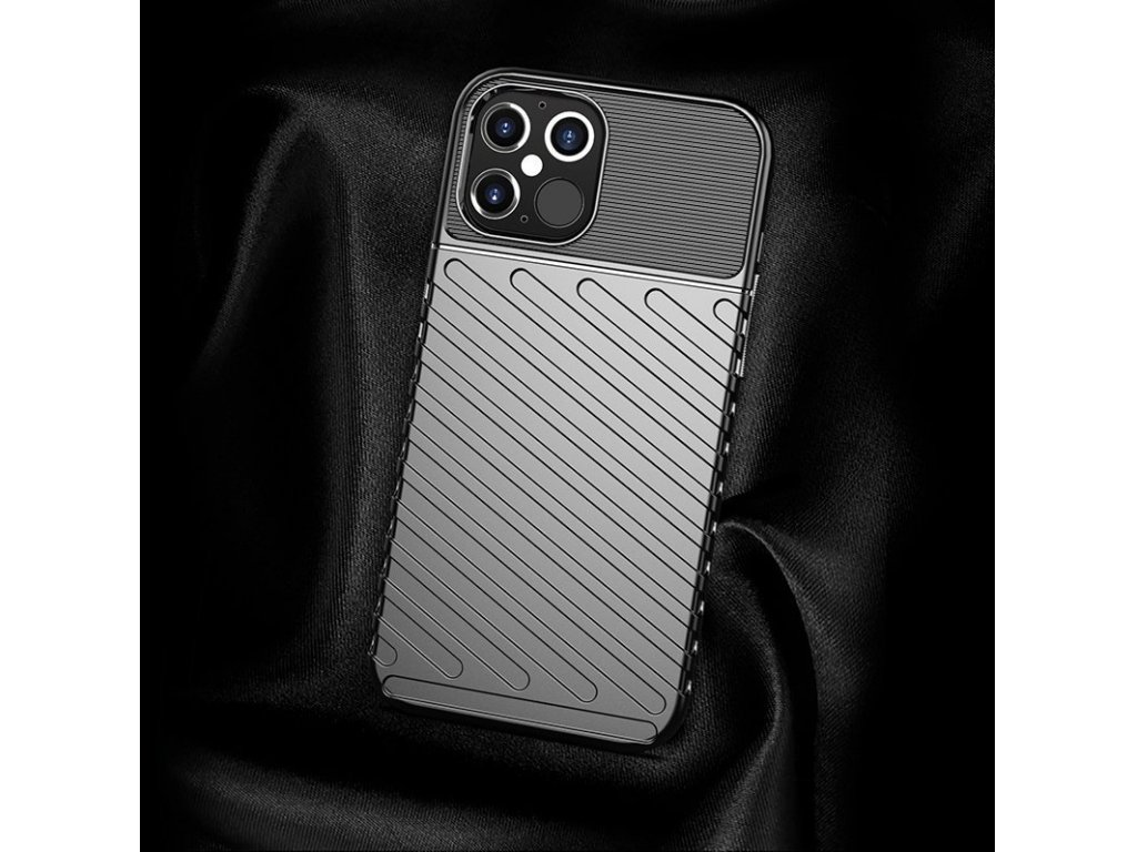 Thunder Case elastické pancéřové pouzdro iPhone 12 Pro Max černé