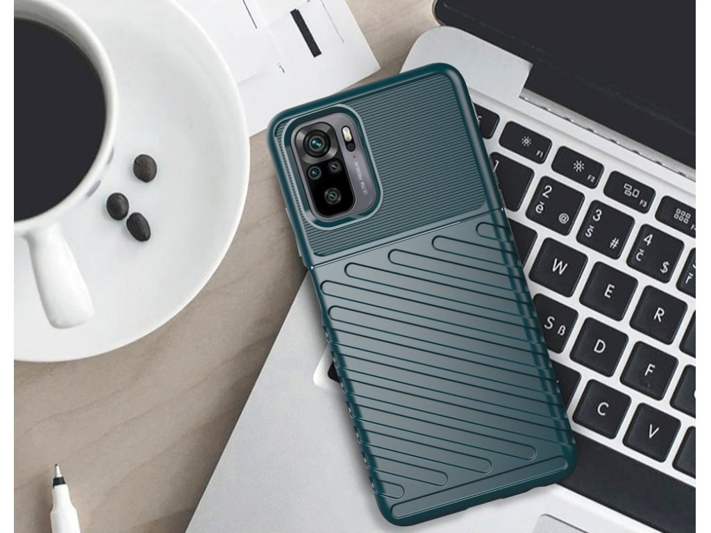 Thunder Case flexibilní pancéřový kryt pro Xiaomi Redmi Note 10 / Redmi Note 10S - černé