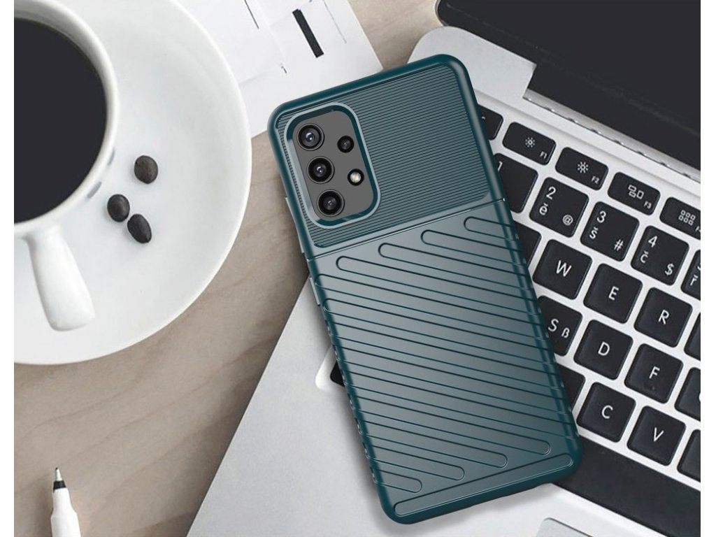 Thunder Case flexibilní pancéřový kryt Samsung Galaxy A32 4G zelený