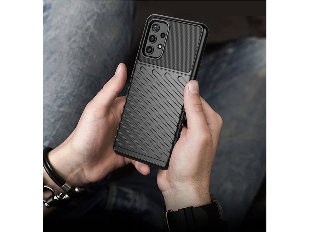 Thunder Case flexibilní pancéřový kryt Samsung Galaxy A32 4G zelený