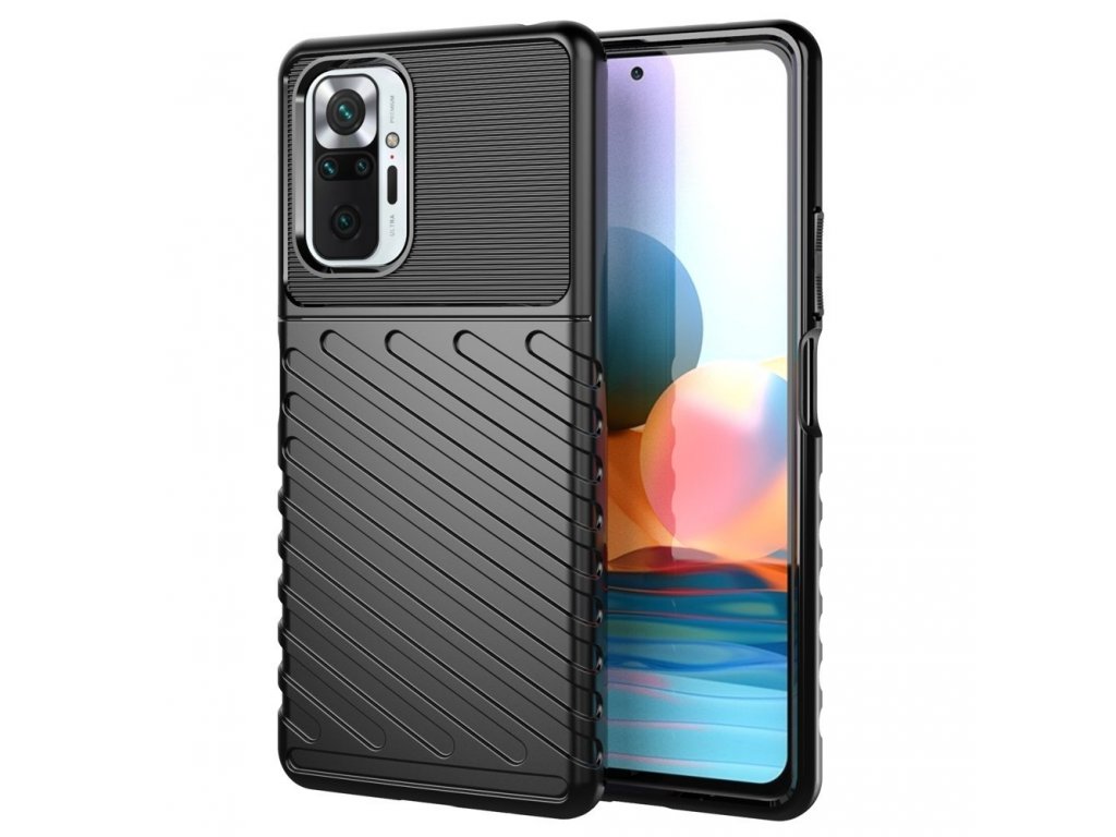 Thunder Case flexibilní pancéřový kryt Xiaomi Redmi Note 10 Pro černý