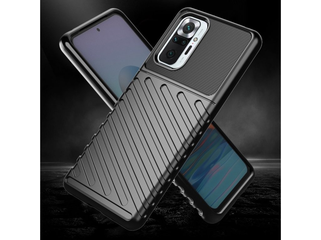 Thunder Case flexibilní pancéřový kryt Xiaomi Redmi Note 10 Pro černý