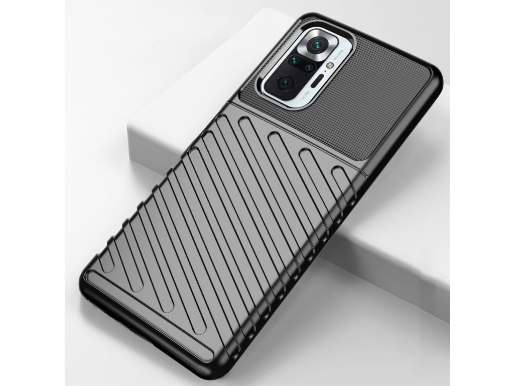 Thunder Case flexibilní pancéřový kryt Xiaomi Redmi Note 10 Pro černý