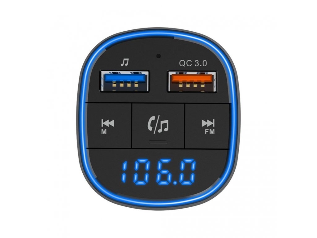 Vysílač FM MP3 bluetooth 5.0 + čtečka karet TF + 2xUSB QC3.0 BC57