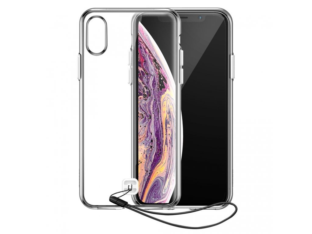 Transparent Key zesílené pouzdro s gelovým rámem iPhone XS / X průsvitné (WIAPIPH58-QA02)