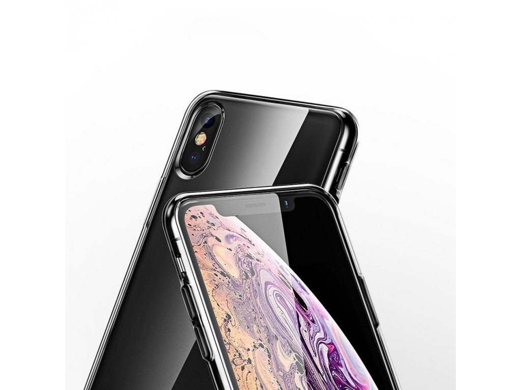 Transparent Key zesílené pouzdro s gelovým rámem iPhone XS / X průsvitné (WIAPIPH58-QA02)