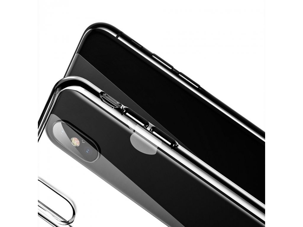 Transparent Key zesílené pouzdro s gelovým rámem iPhone XS / X průsvitné (WIAPIPH58-QA02)