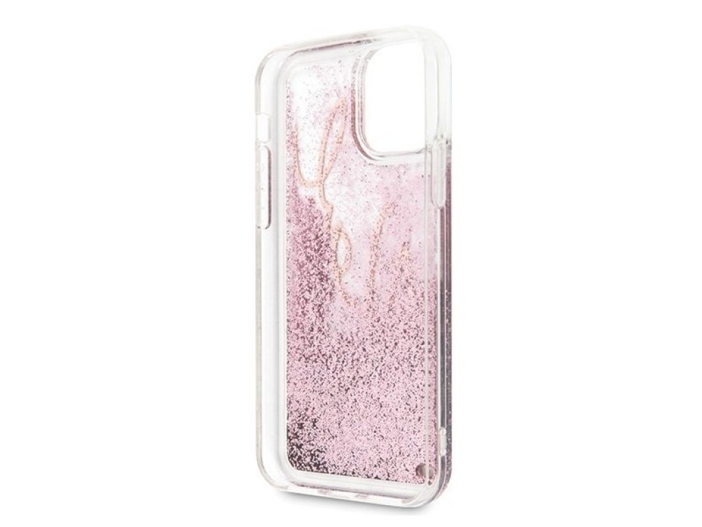 Třpytkové pouzdro pro iPhone 11 Pro Max růžově zlaté Glitter Signature