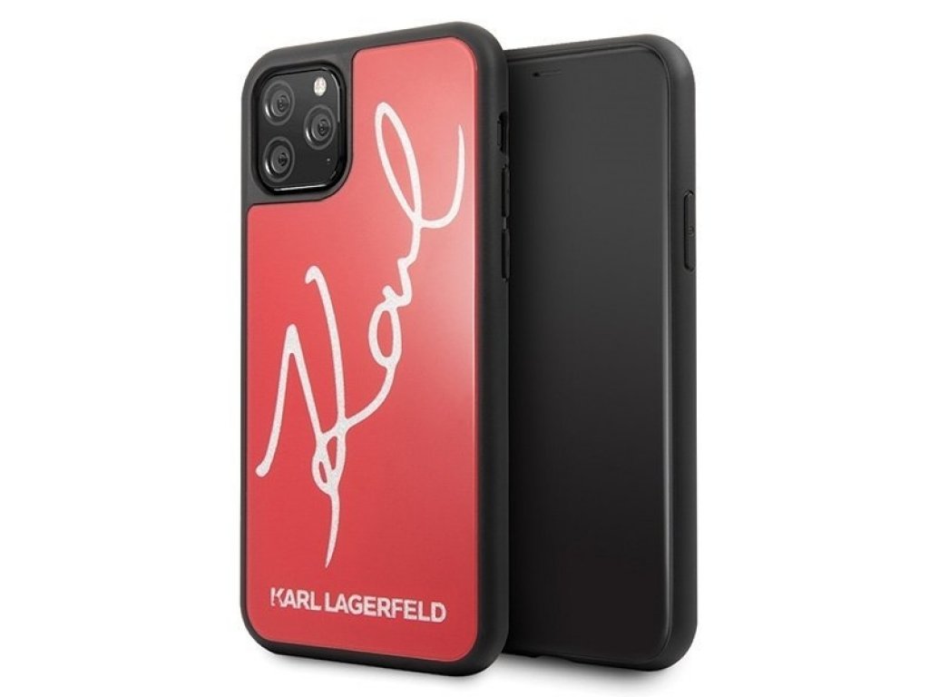 Třpytkový kryt Signature pro iPhone 11 Pro červený