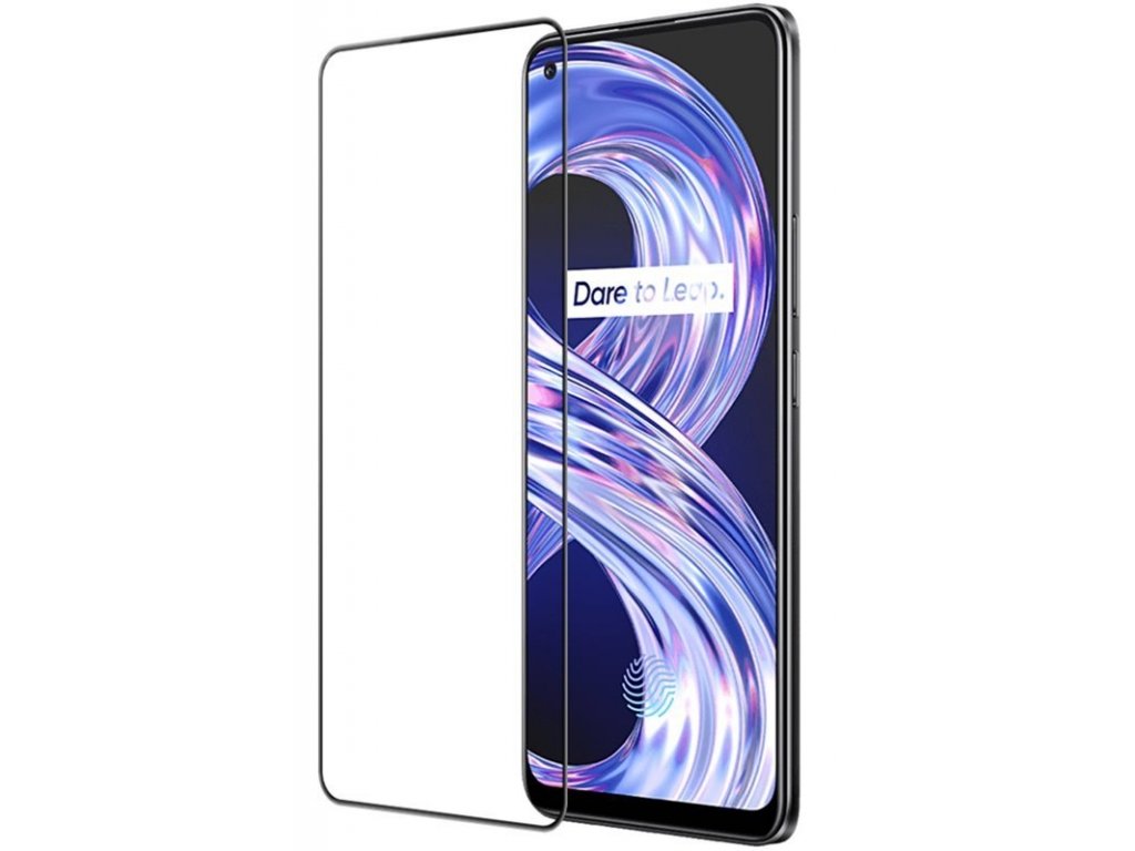 Tvrzené Sklo 2.5D CP+ PRO černé pro Realme 8 / 8 Pro