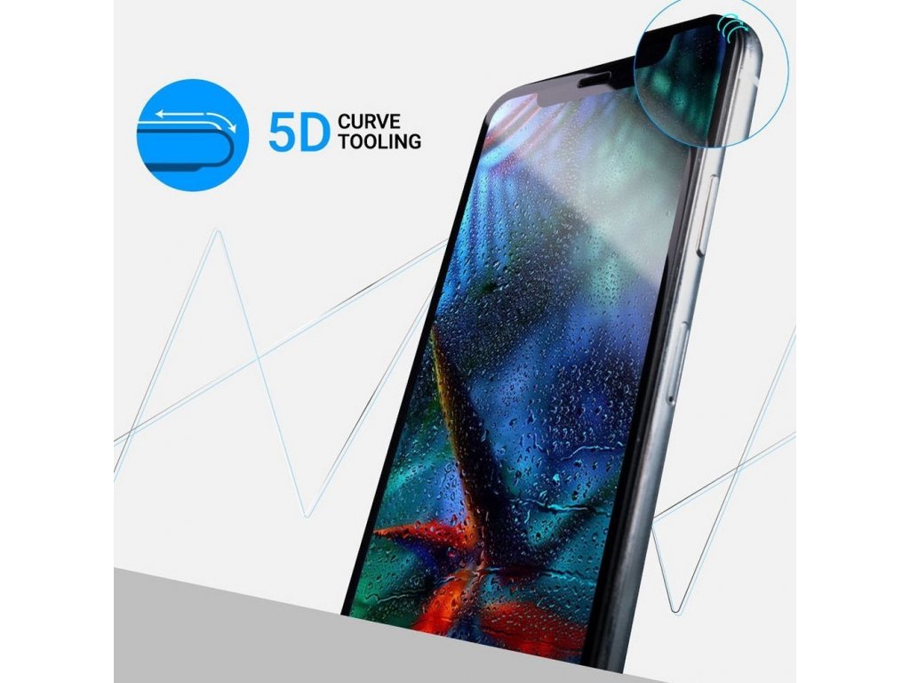 Tvrzené sklo 5D Roar Glass Huawei P30 Lite černé