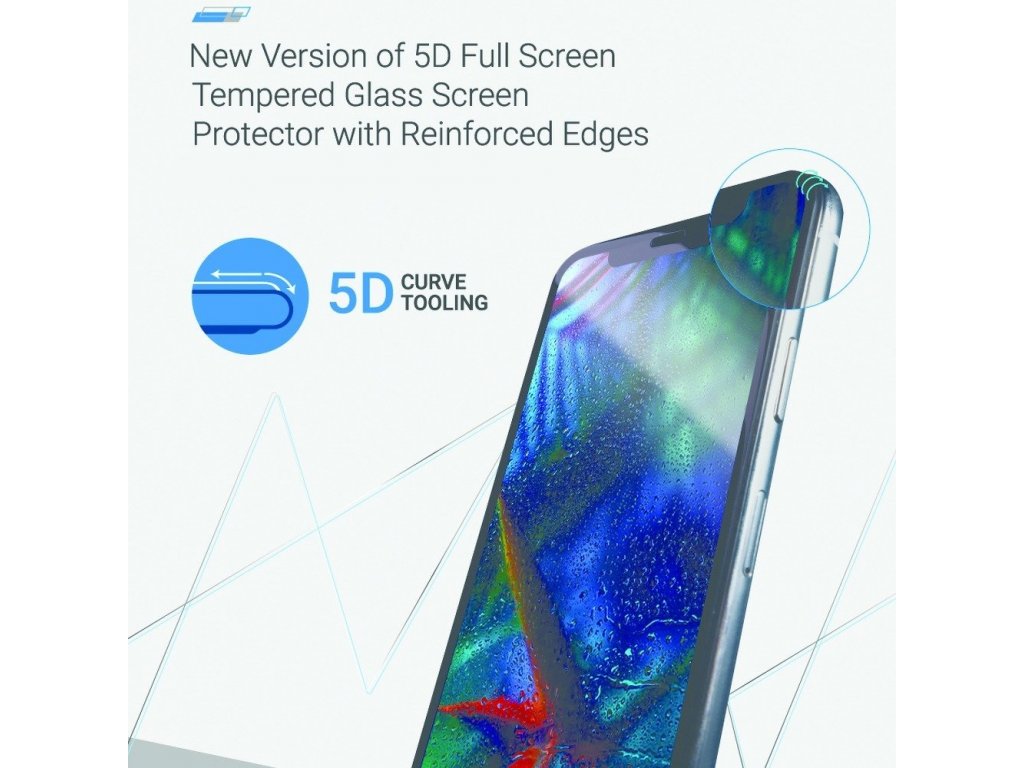 Tvrzené sklo 5D Roar Glass Huawei P30 Pro černé