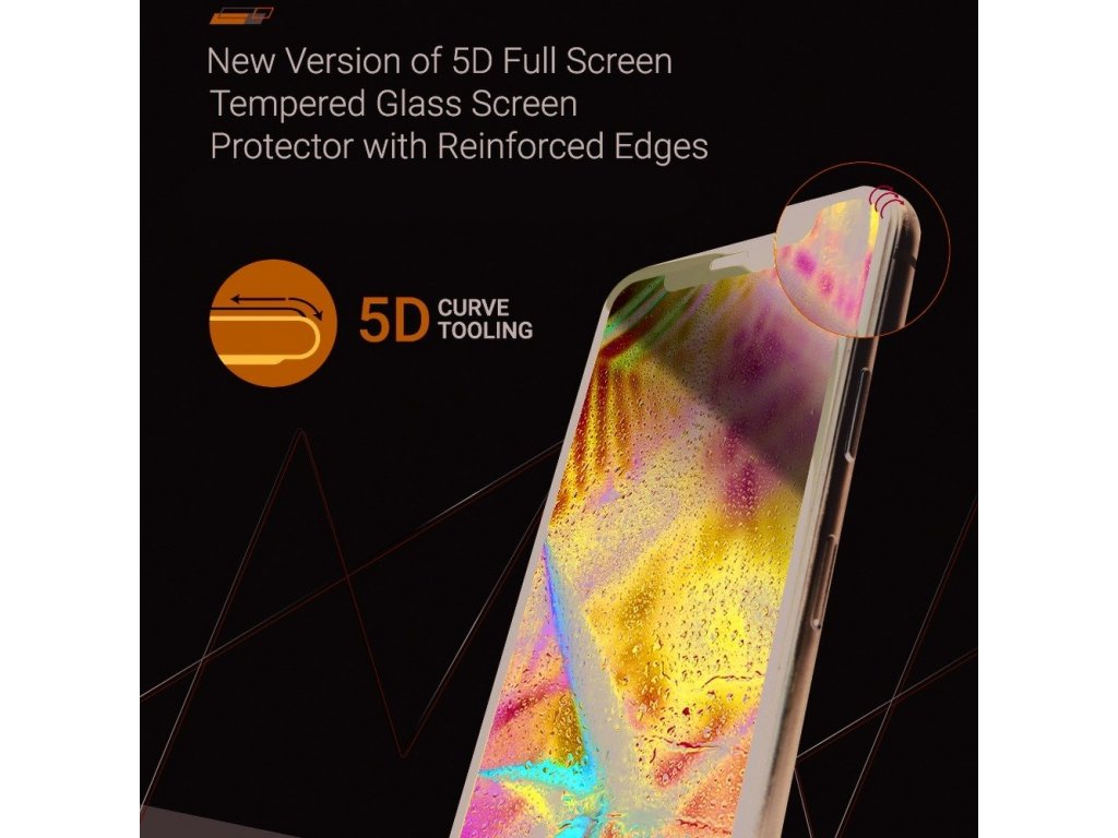 Tvrzené sklo 5D Roar Glass iPhone 6G / 6S černé