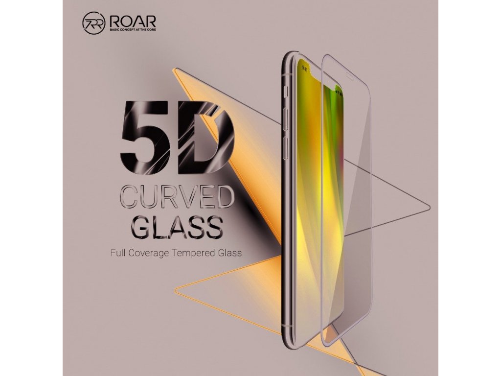 Tvrzené sklo 5D Roar - Xiaomi Redmi Note 9 Pro 5G černé