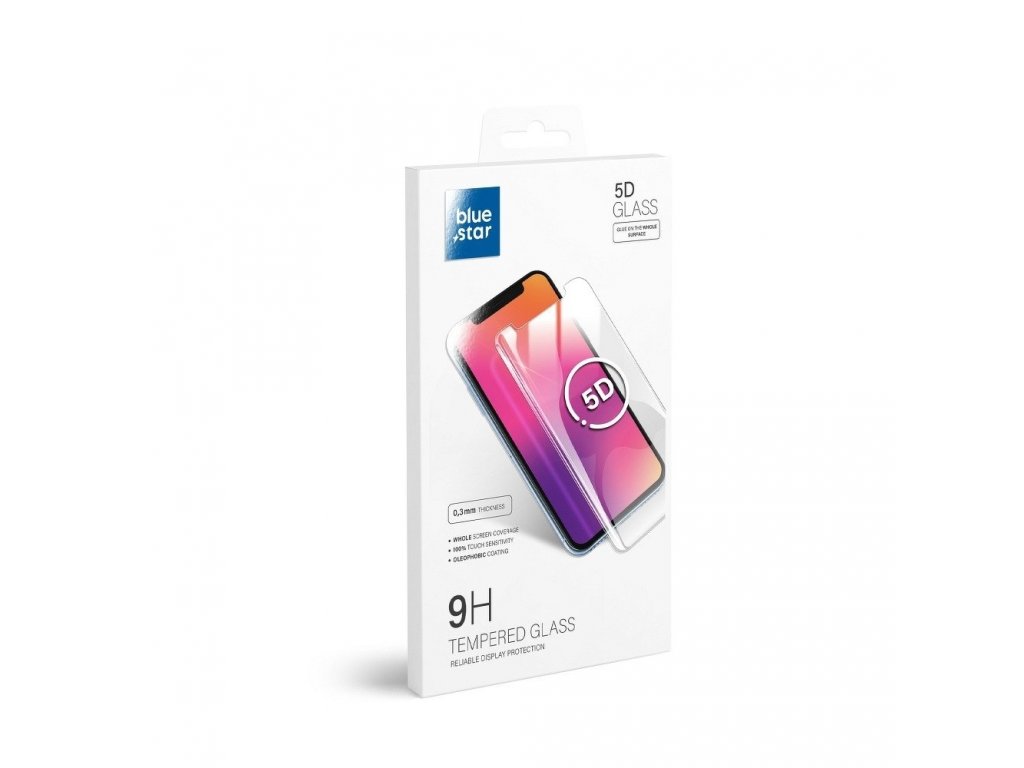 Tvrzené sklo Blue Star 5D pro iPhone 13 MINI 5,4" (vhodné pro lepení) černé