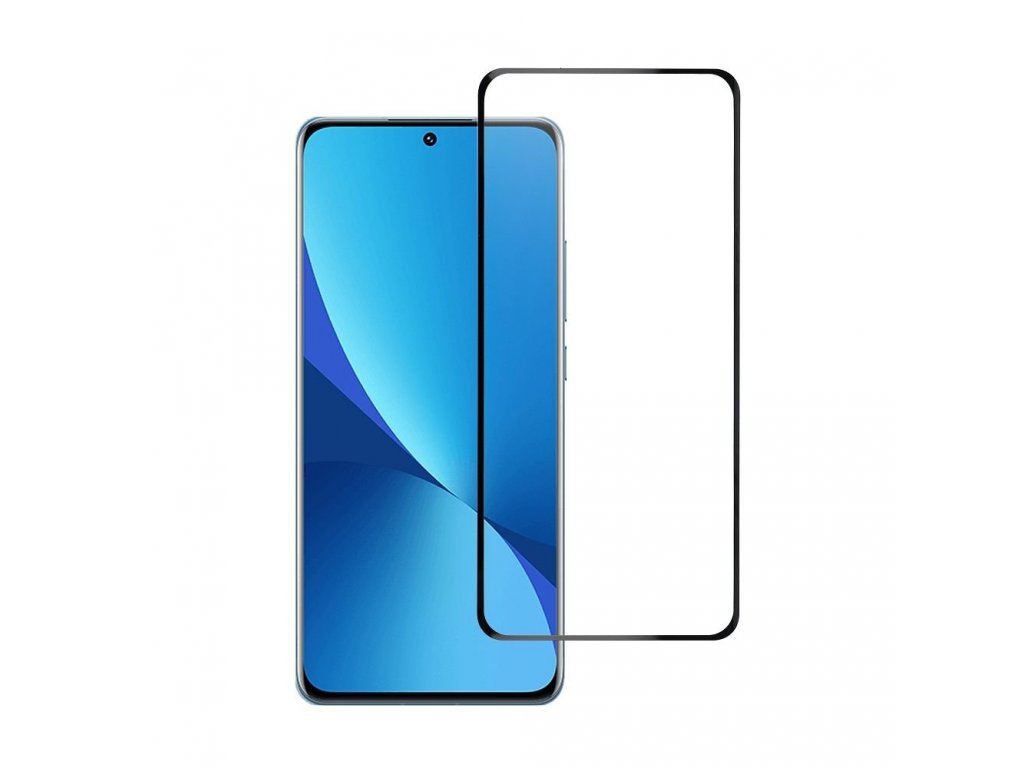 Tvrzené sklo Blue Star 5D pro XIAOMI 12 / 12X (vhodné pro lepení) - černé