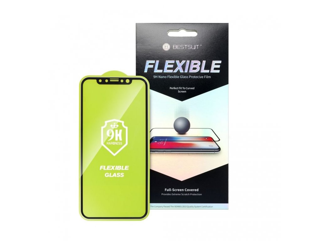 Tvrzené sklo Flexible Nano Glass 5D Full Glue iPhone 12 Mini černé