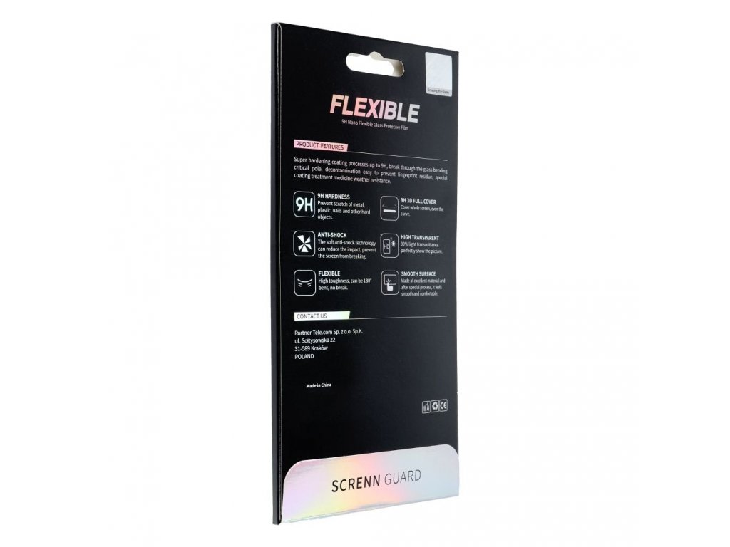 Tvrzené sklo Flexible Nano Glass 5D Full Glue iPhone 12 Mini černé